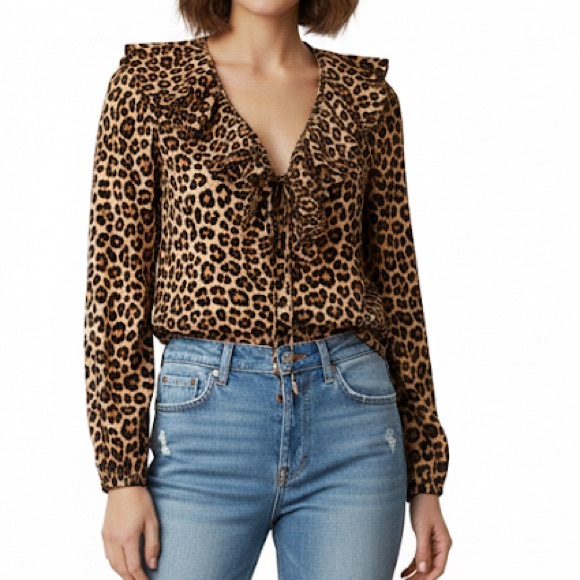 Onkwelth Tops - 100# Versatile Leopard Print Blouse - never go out of style!